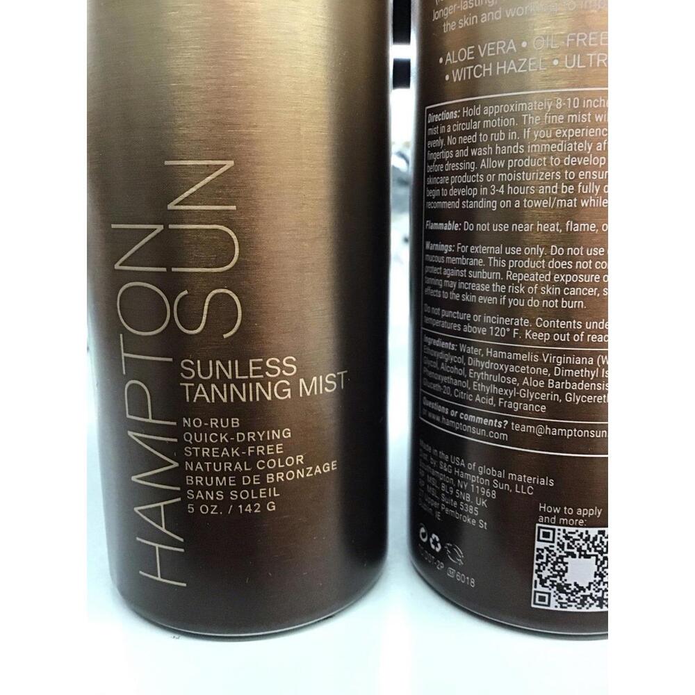 Hampton sunless tanning mist 2pk no rub quick dry streak free natural color NEW - Picture 3 of 3